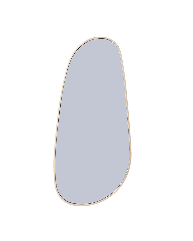 Pebble - Béžové kadeřnické zrcadlo - Asymetrické