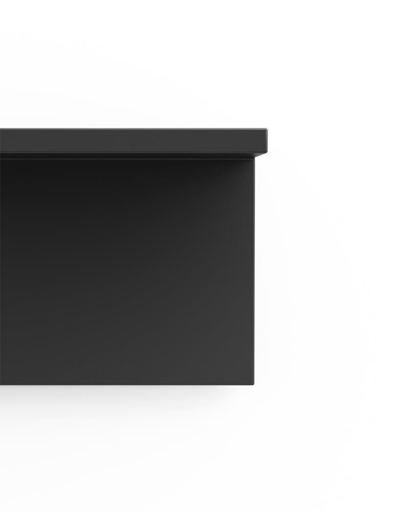 Display Black - police 130 cm v černém melaminu