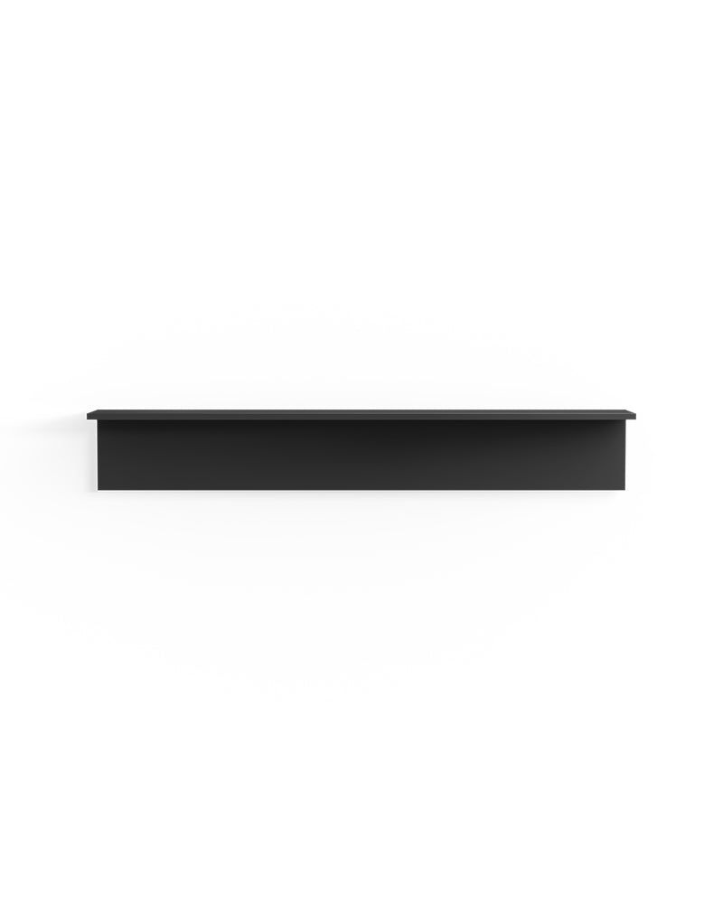 Display Black - police 130 cm v černém melaminu