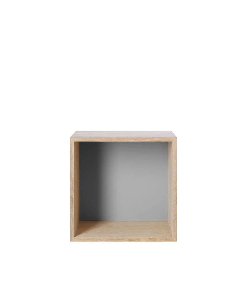 Mini Stacked - Šedá nástěnná police - Dub