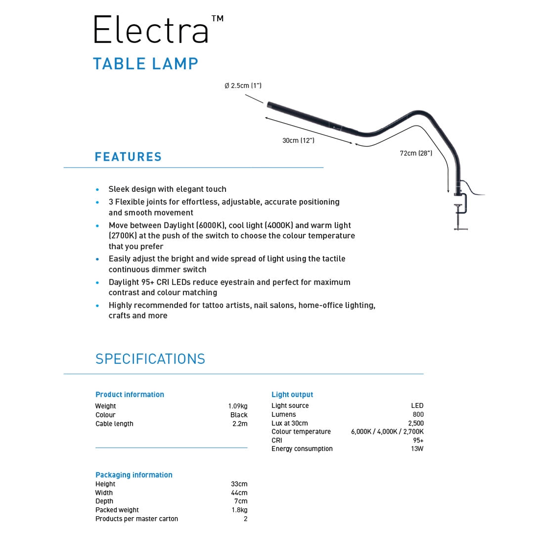 Electra beauty lampa s flexibilním ramenem