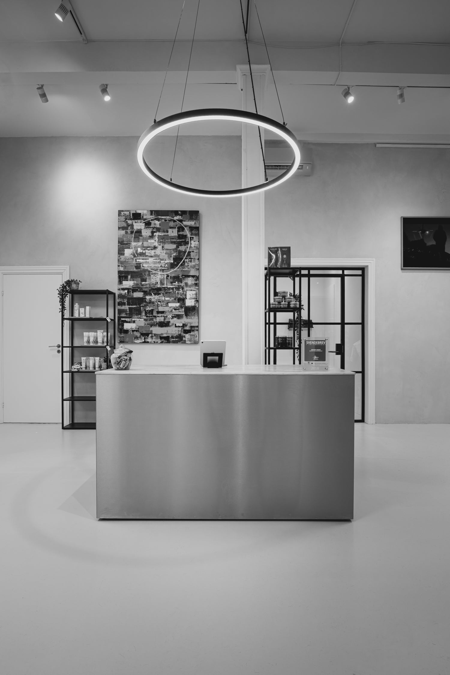 Sun Circle LED - Černé kulaté pracovní světlo - ø100cm