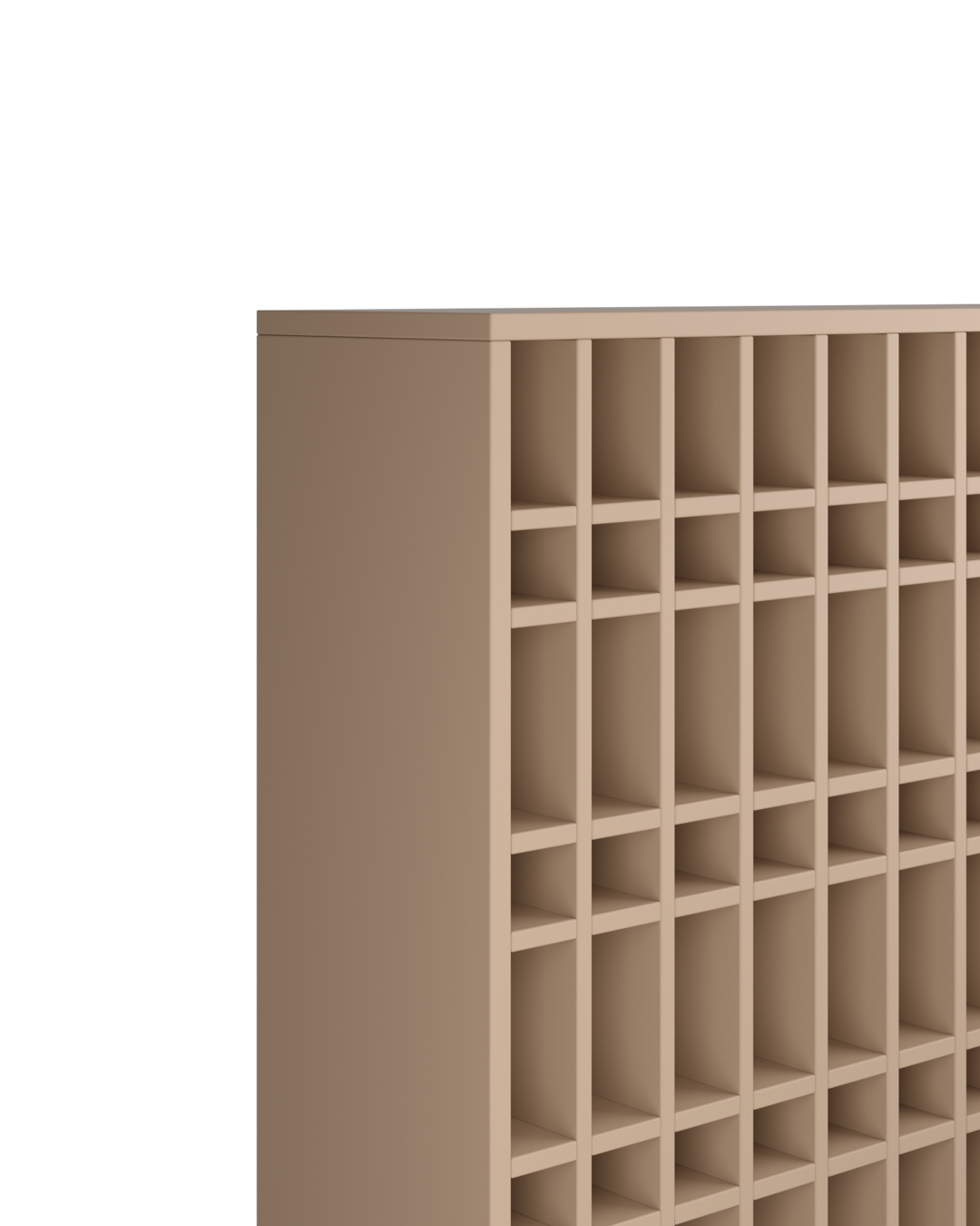 Colorbar tubereol vægmonteret farvereol i beige cappuccino fra Ästetik med gitterdesign til tuber