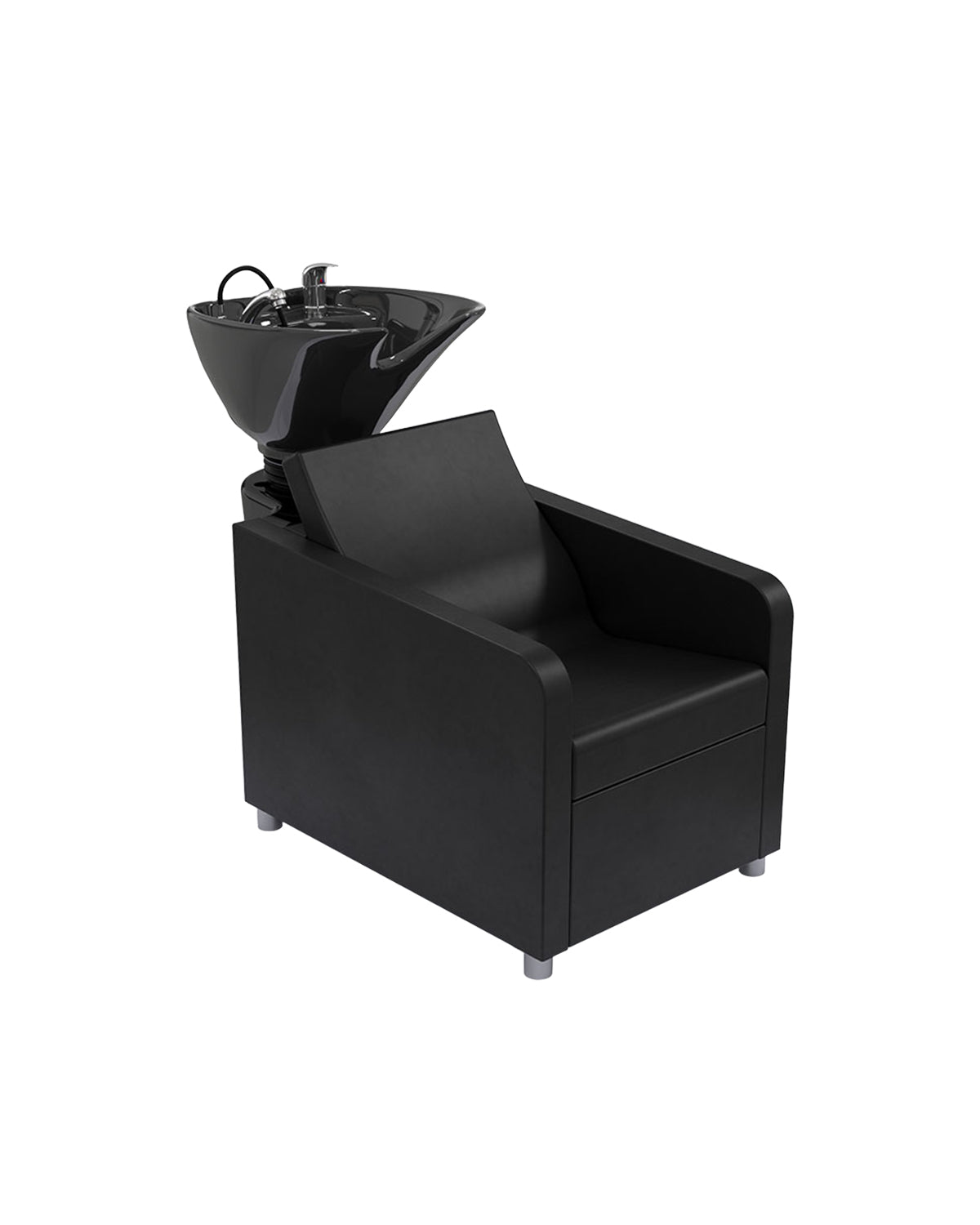 Noe - Černý mycí box s černou mycí mísou