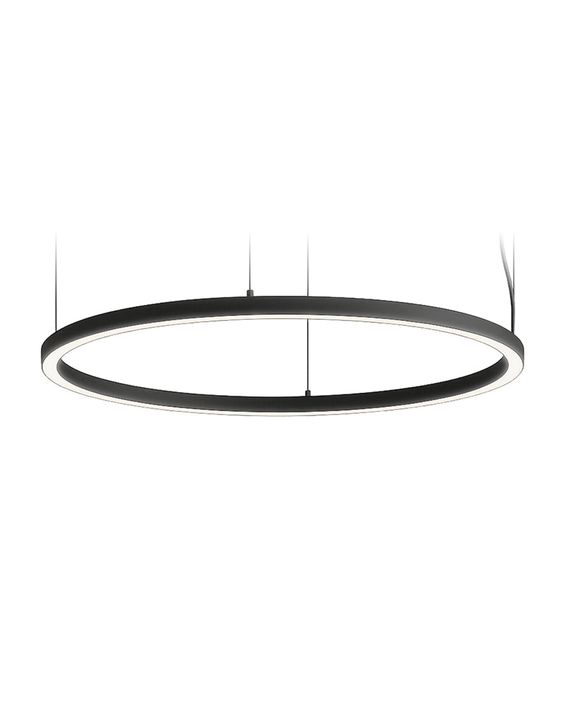 Sun Circle LED - Černé kulaté pracovní světlo - ø100cm