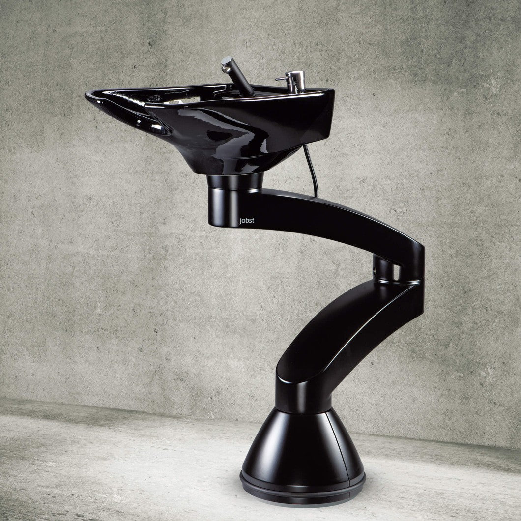 Contura swing PLUS - Černý stojanový mycí box - Černá vana